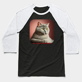 British Shorthair Cat Baseball T-Shirt